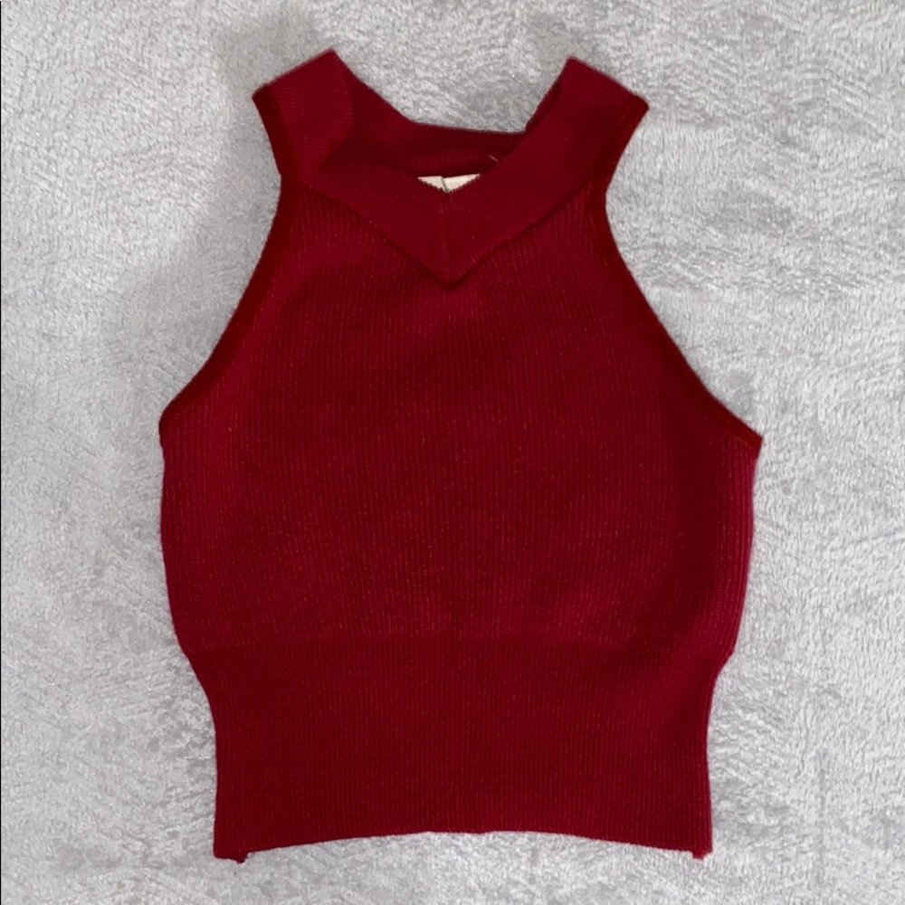 Red crop top